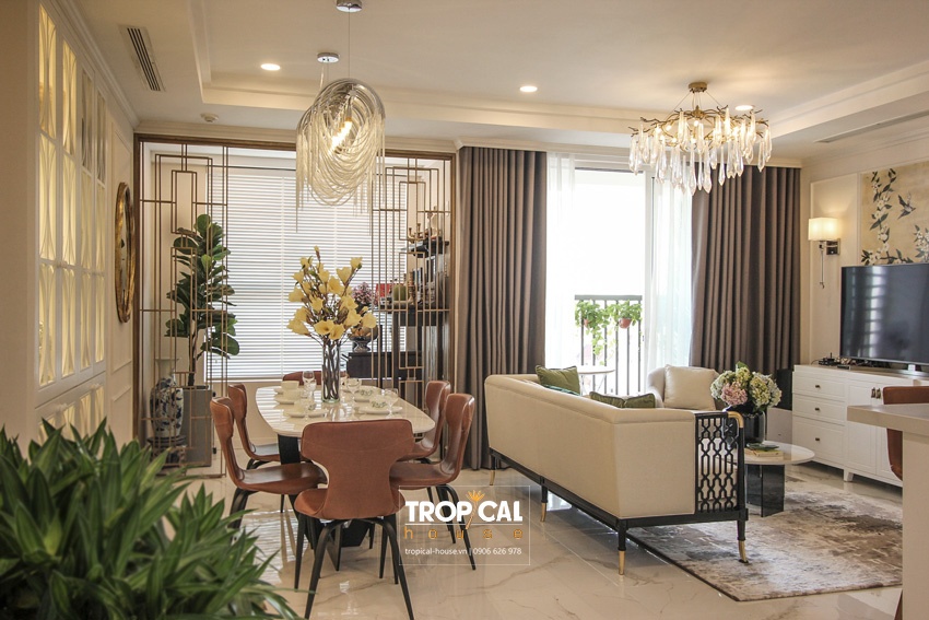 thiết kế nội thất nh&agrave; phố 4 tầng 5