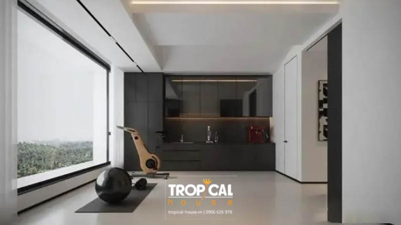 Thiết kế nội thất nh&agrave; phố 4 tầng hiện đại 360m2