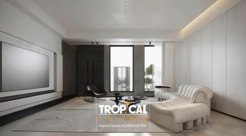 Thiết kế nội thất nh&agrave; phố 4 tầng hiện đại 360m2