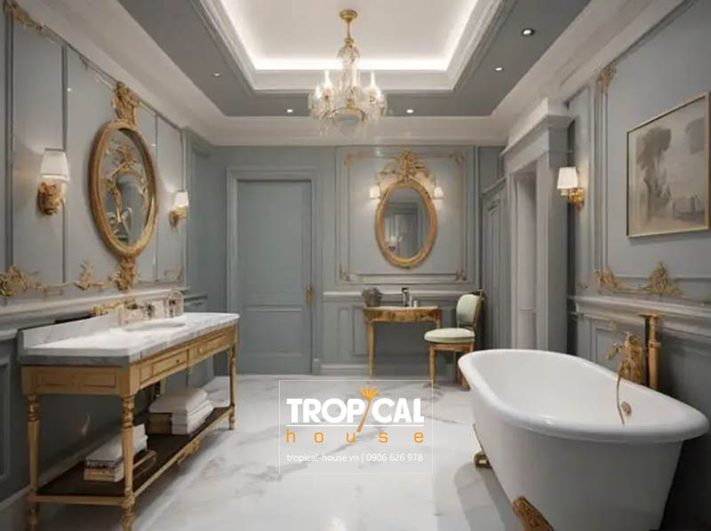 Mẫu thiết kế nội thất nh&agrave; phố t&acirc;n cổ điển