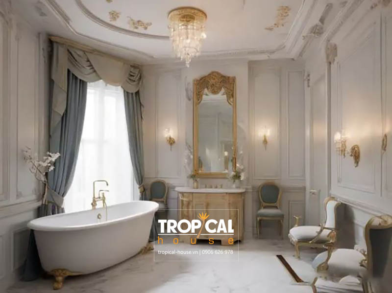 Mẫu thiết kế nội thất nh&agrave; phố t&acirc;n cổ điển