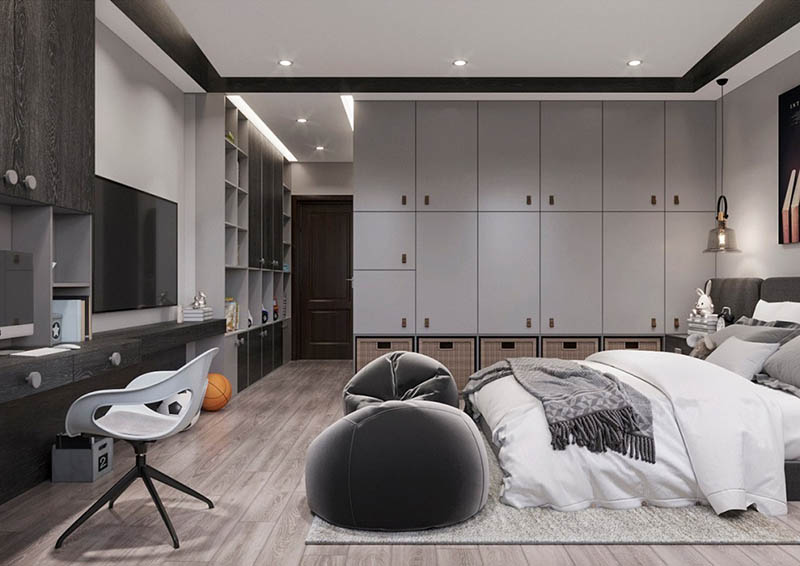 Tạo kh&ocirc;ng gian ri&ecirc;ng tư thiết kế nội thất nh&agrave; phố 4 tầng