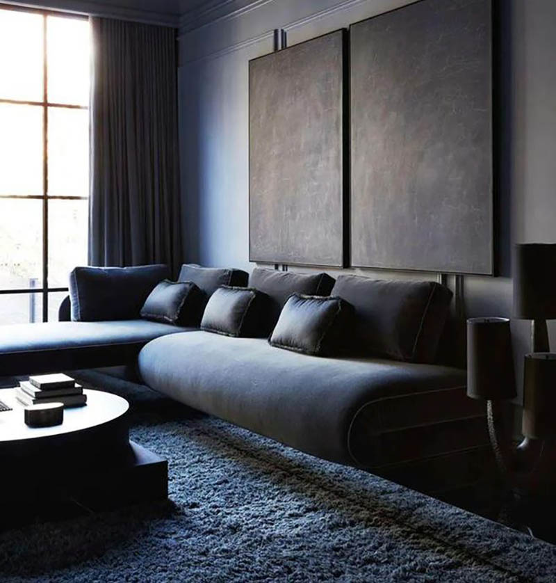 Nội thất nh&agrave; phố hiện đại t&ocirc;ng đen huyền b&iacute;