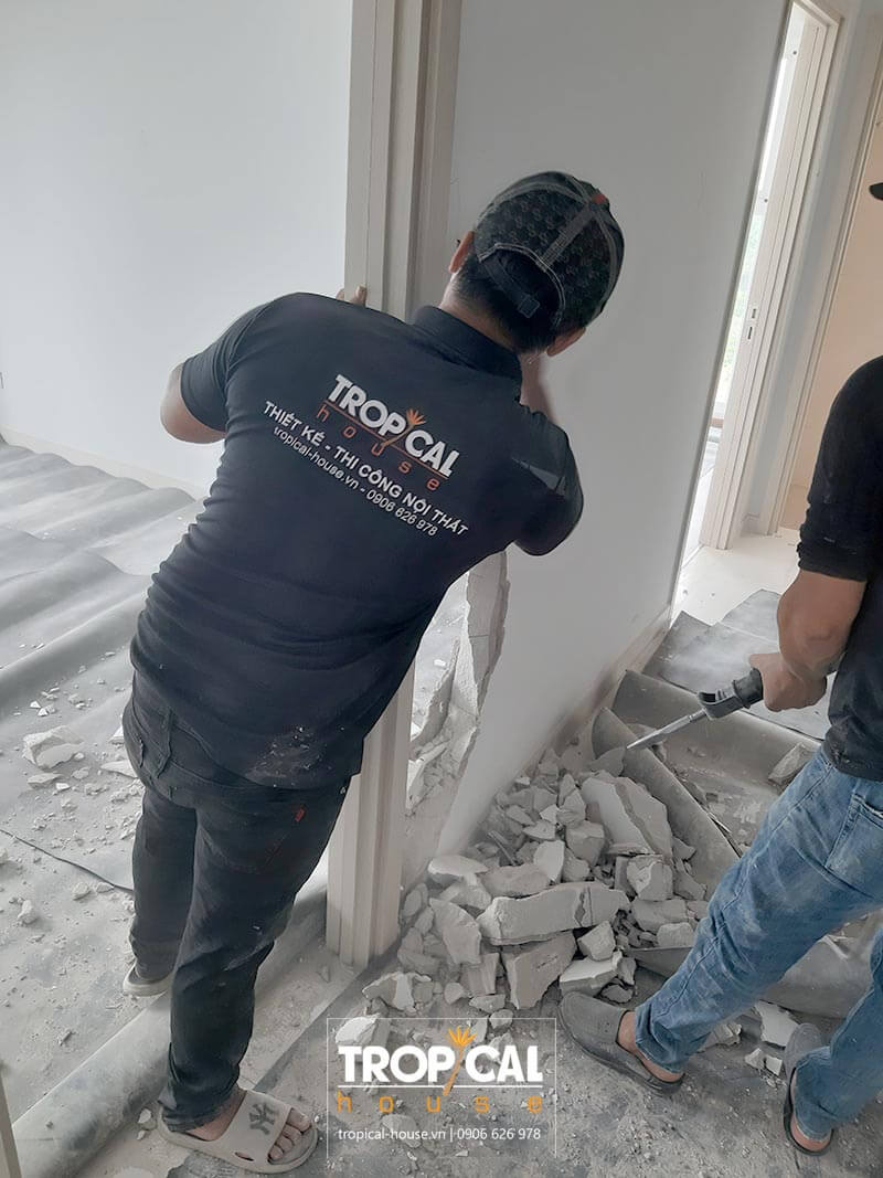 Thực hiện thi c&ocirc;ng thiết kế nội thất Tropical House