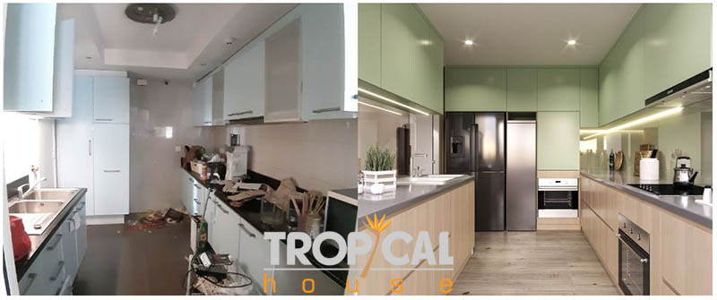 mẫu thi c&ocirc;ng nội thất nh&agrave; phố đẹp của tropical house