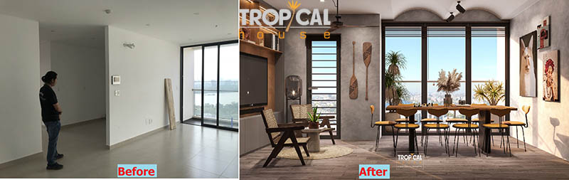 Mẫu thi c&ocirc;ng nội thất nh&agrave; phố của Tropical House