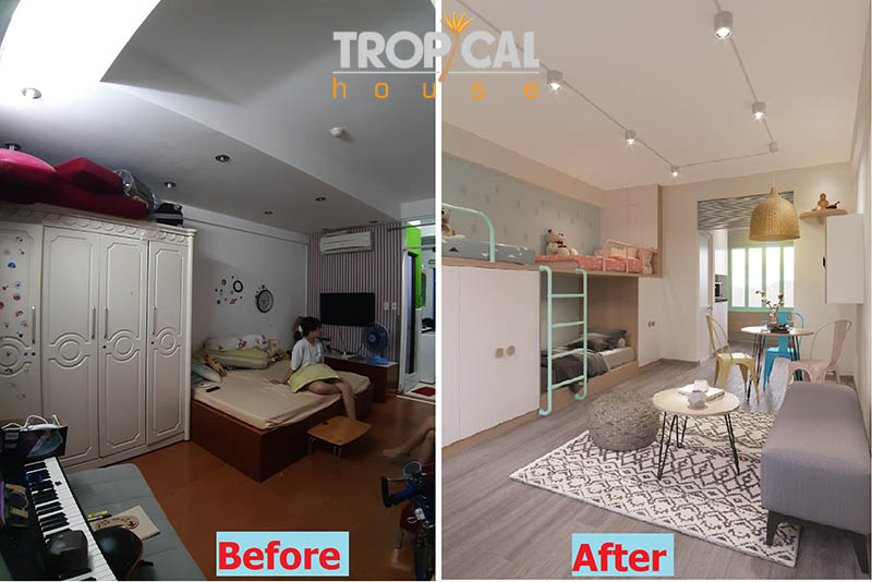 Mẫu thi c&ocirc;ng nội thất nh&agrave; phố của Tropical House