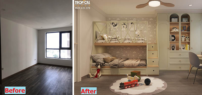 Mẫu thi c&ocirc;ng nội thất nh&agrave; phố của Tropical House