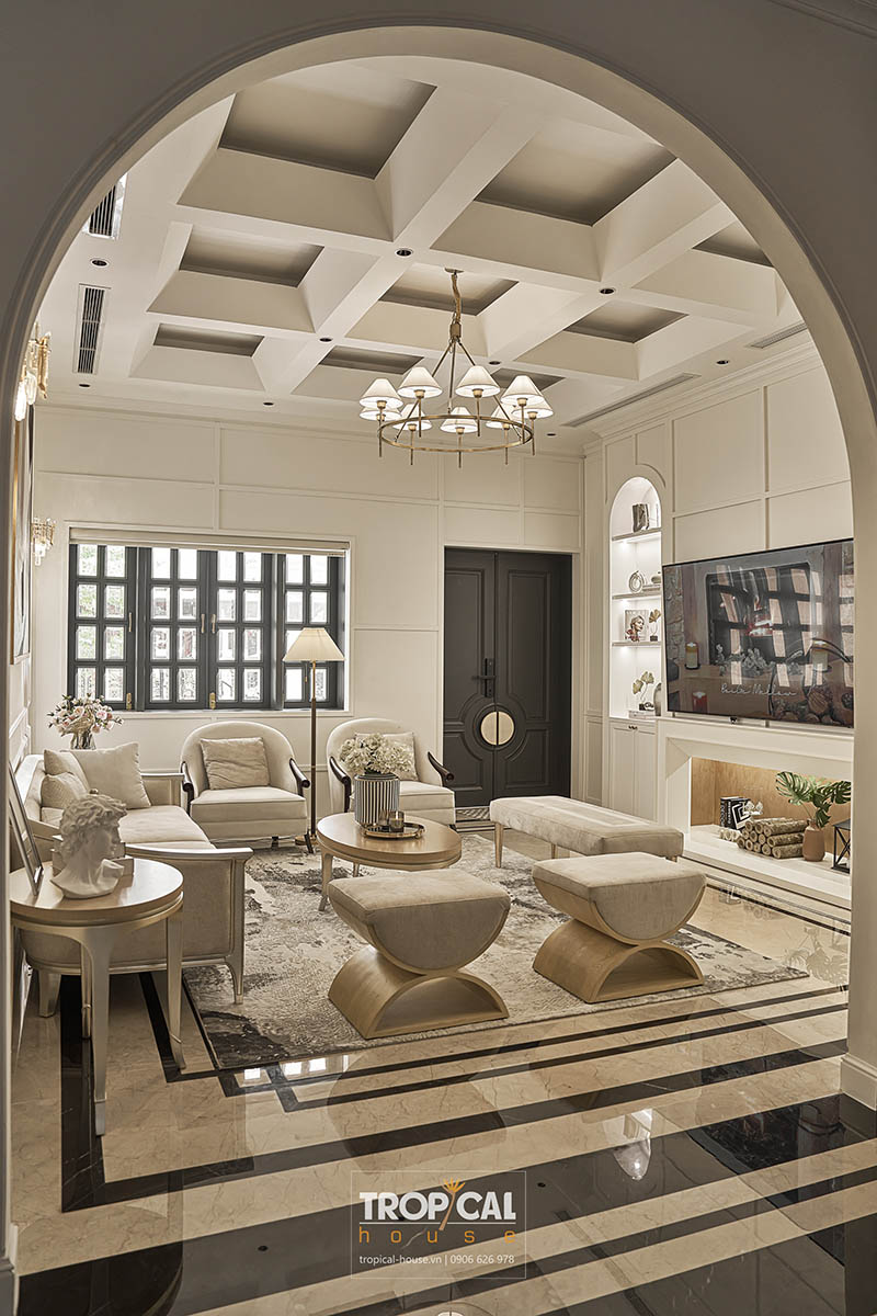 Mẫu thi c&ocirc;ng nội thất nh&agrave; phố 5 tầng của Anh Nh&acirc;n Cityland