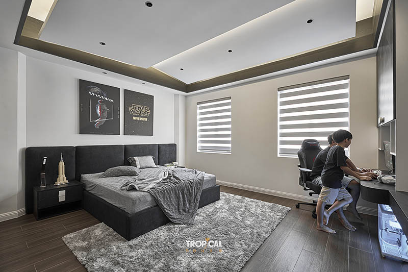 Mẫu thi c&ocirc;ng nội thất nh&agrave; phố 5 tầng của Anh Nh&acirc;n Cityland