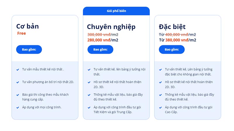 B&aacute;o gi&aacute; thiết kế nội thất nh&agrave; phố tại Tropical House