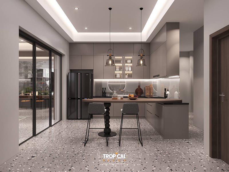 Mẫu thiết kế nội thất nh&agrave; phố 1 tầng của Anh Linh, quận 7