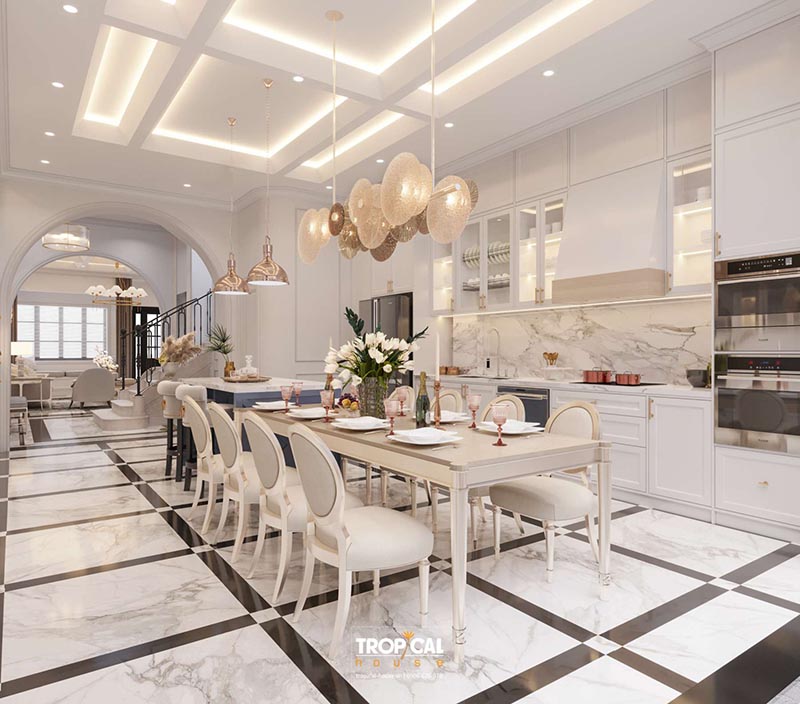 Mẫu thiết kế nội thất nh&agrave; phố b&aacute;n cổ điển - Mr.Nh&acirc;n, G&ograve; Vấp