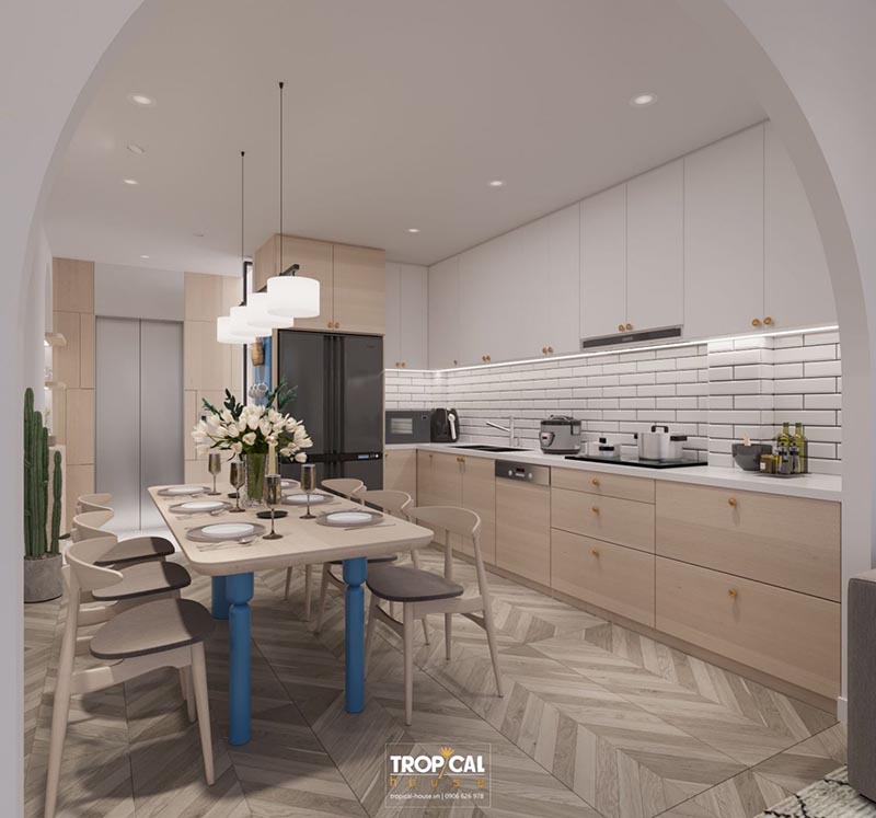 Mẫu thiết kế nội thất nh&agrave; phố phong c&aacute;ch địa trung hải - Mr.C&ocirc;ng, G&ograve; Vấp