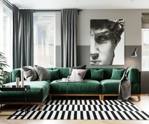 Màu sắc tông màu trong căn hộ hai phòng ngủ hiện đại [Với sơ đồ tầng]