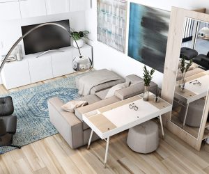 Căn hộ có kích thước vừa phải giúp tận dụng tối đa màu trắng