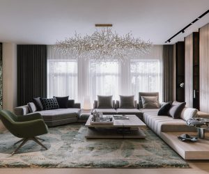 Ngôi nhà nông thôn hiện đại với nội thất theo chủ đề sinh thái