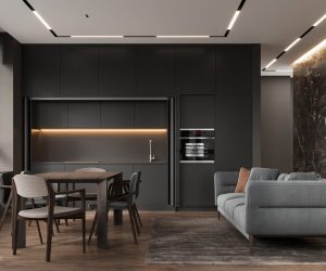 Một căn hộ màu xám đẹp mắt của một Blogger ở Ukraine