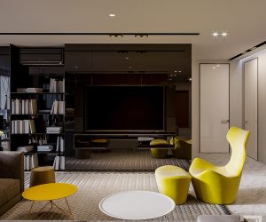 Một ngôi nhà sử dụng các bề mặt phản chiếu để không gian cảm thấy rộng hơn