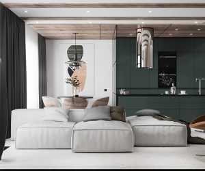 Thiết kế căn hộ hiện đại tối giản dưới 75 mét vuông