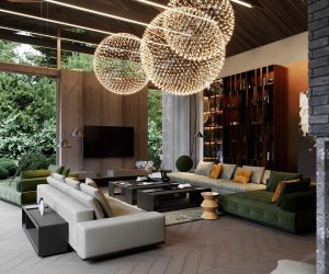 Nội thất ấn tượng với tủ quần áo và phòng tắm sang trọng