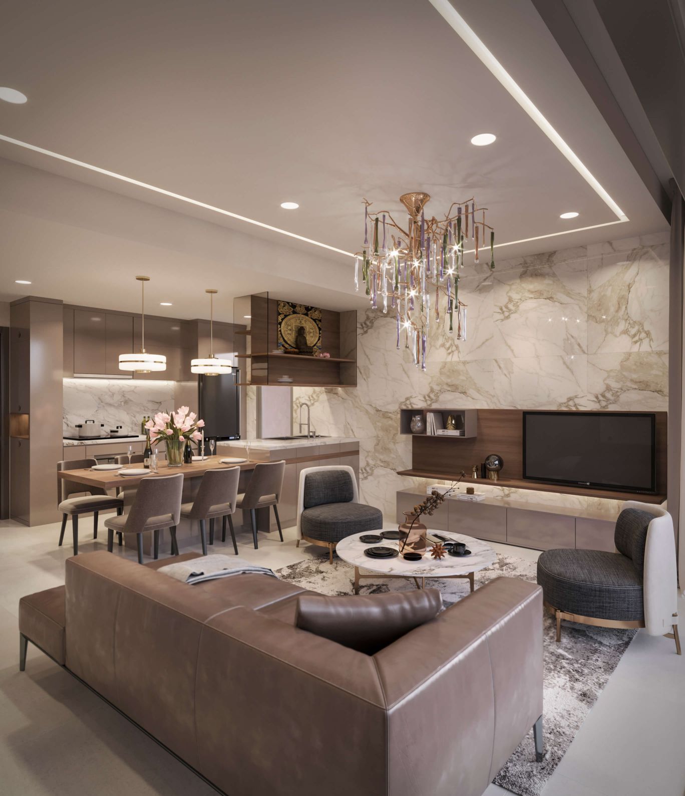 SANG TRỌNG VỚI CĂN HỘ MASTERI 3 PHÒNG NGỦ